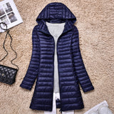 Women Winter Coats Puffer Jacket Down Coat Autumn and Winter Hooded Down Jacket Light Mid-Length Women's Coat
