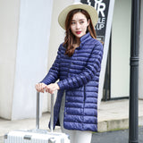 Women Winter Coats Puffer Jacket Down Coat Autumn and Winter Down Jacket Light and Thin Inner Stand Collar Coat