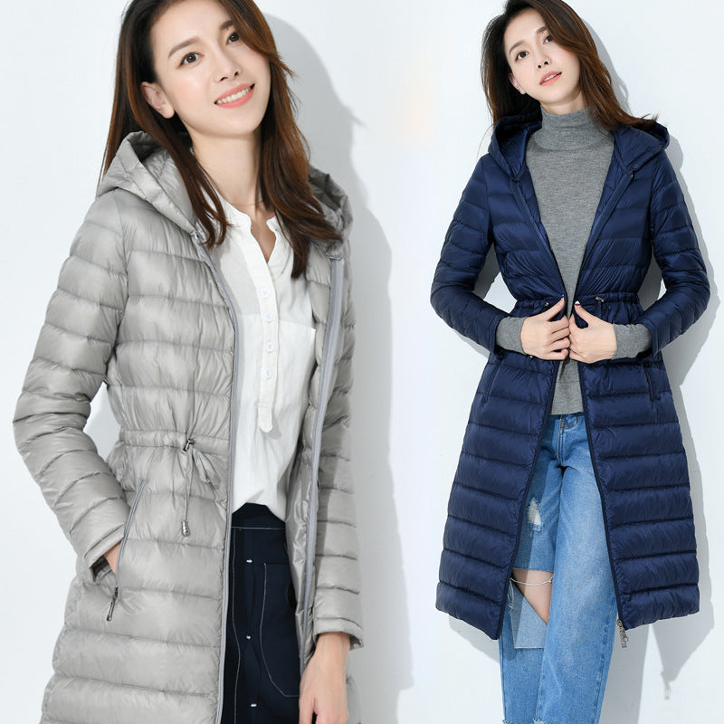 Women Winter Coats Puffer Jacket down Coat Autumn and Winter down Jacket Hooded Mid-Length Warm Waist Jacket