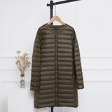 Women Winter Coats Puffer Jacket Down Coat Lightweight Women's Down Jacket Autumn and Winter Round Neck Long Sleeve Jacket