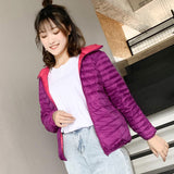 Women Winter Coats Puffer Jacket Down Coat Fall/Winter White Duck Down Jacket Women Stand Collar Double-Sided Wear