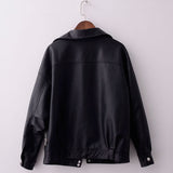 Women PU Leather Jacket Biker Motorcycle Coat Female Spring Short Biker's Leather Jacket