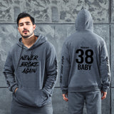 Men Graphic Hoodie Autumn and Winter Never Broke Again Youth Rapper Hoodie Sweatshirt