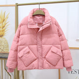 Women Winter Coats Puffer Jacket Down Coat Lightweight Down Jacket Female Autumn Stand Collar White Duck Down Coat