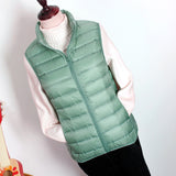 Women Winter Coats Puffer Jacket Down Coat Down Jacket Waistcoat Women's Short Lightweight Stand Collar Vest Warm