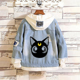 Comic Denim Jacket Anime Clothes Men's Sweater Denim Jacket