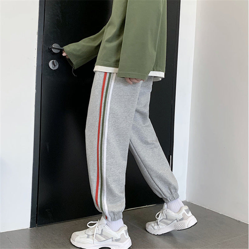 Men Pants Men's Spring and Autumn Loose Track Pants Autumn Leisure