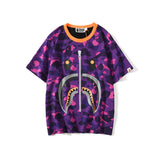 WGM Shirt Summer Camouflage Stitching Color Loose Short Sleeve T-shirt