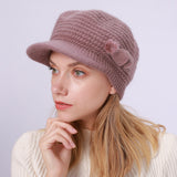 Women Winter Hats Women's Autumn and Winter Solid Color Knitted Hat