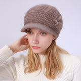Women Winter Hats Women's Autumn and Winter Solid Color Knitted Hat