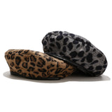 Leopard Fur Hat Beret