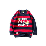 Children Boy Hoodie Spring Children's Clothing Boys' Bathroom Stripes
