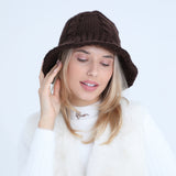 Women Winter Hats Women's Autumn Wool Bucket Hat Fashion Knitted Warm