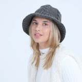 Women Winter Hats Women's Autumn Wool Bucket Hat Fashion Knitted Warm