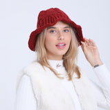 Women Winter Hats Women's Autumn Wool Bucket Hat Fashion Knitted Warm