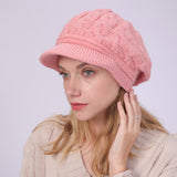 Women Winter Hats Beret 8-Word Twist Hat Autumn and Winter Women's Knitted