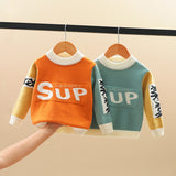 Boys Sweater Children's Autumn Clothing Knitted Pullover Multicolor Cute Baby Letter Sweater