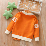 Boys Sweater Kids Cartoon Cute Knitting Sweater Deer Baby round Neck Sweater