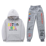 Travis Scott Astroworld Hoodie & Pant 2 Piece Set Sweatshirt Suit Fashion Casual Men's and Women's Sweatshirt