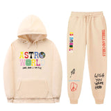 Travis Scott Astroworld Hoodie & Pant 2 Piece Set Sweatshirt Suit Fashion Casual Men's and Women's Sweatshirt