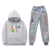Travis Scott Astroworld Hoodie & Pant 2 Piece Set Sweatshirt Suit Fashion Casual Men's and Women's Sweatshirt