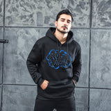 Men Graphic Hoodie Autumn and Winter Pop Smoke Print Men and Women Fleece Hooded Jacket Thickened Sweater