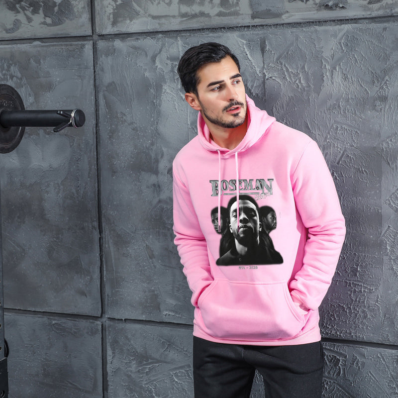Men Graphic Hoodie Autumn Winter Chadwick Boseman Printing Men Women Velvet Padded Hooded Sweatshirt