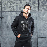 Men Graphic Hoodie Autumn Winter Chadwick Boseman Printing Men Women Velvet Padded Hooded Sweatshirt