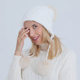 Women Winter Hats Winter Fleece-Lined Knitted Hat Fashionable Warm Hat