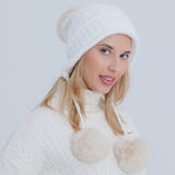 Women Winter Hats Winter Fleece-Lined Knitted Hat Fashionable Warm Hat
