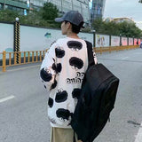 Men Sweatshirts Autumn and Winter Printed round Neck Loose Pullover Sweater Men