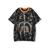 WGM Shirt Summer Camouflage Stitching Color Loose Short Sleeve T-shirt