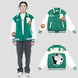 The Bears Varsity Jacket Blackair Autumn and Winter Baseball Uniform Retro Sleeve Towel Embroidery Men's and Women's Jacket Jacket