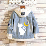 Comic Denim Jacket Anime Clothes Men's Sweater Denim Jacket