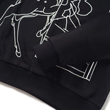 GVC Hoodie Autumn and Winter Cotton Line Deer Pattern Sweater Loose