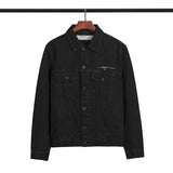 Arrow Denim Jacket Jean Coat off Ow White Tape Arrow Men and Women Couple Denim Jacket Coat Owt