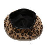 Leopard Fur Hat Beret