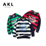 Children Boy Hoodie Spring Children's Clothing Boys' Bathroom Stripes