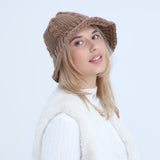 Women Winter Hats Women's Autumn Wool Bucket Hat Fashion Knitted Warm