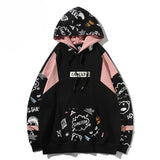 Grafitti Sweatshirts Printed Hoodie Male Sleeve Cap