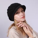 Women Winter Hats Beret 8-Word Twist Hat Autumn and Winter Women's Knitted