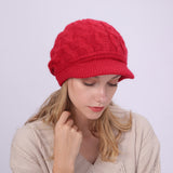 Women Winter Hats Beret 8-Word Twist Hat Autumn and Winter Women's Knitted