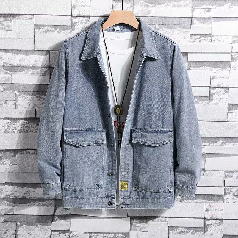 Men Denim Jacket Spring and Autumn Men Casual Denim Jacket
