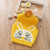 Boys Sweater Vest Autumn and Winter Wool Pullover Cute Bunny Baby Knitted Vest