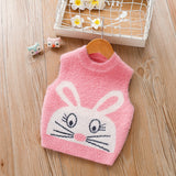 Boys Sweater Vest Autumn and Winter Wool Pullover Cute Bunny Baby Knitted Vest