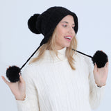 Women Winter Hats Winter Fleece-Lined Knitted Hat Fashionable Warm Hat