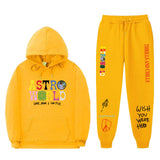 Travis Scott Astroworld Hoodie & Pant 2 Piece Set Sweatshirt Suit Fashion Casual Men's and Women's Sweatshirt