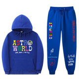 Travis Scott Astroworld Hoodie & Pant 2 Piece Set Sweatshirt Suit Fashion Casual Men's and Women's Sweatshirt