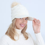 Women Winter Hats Autumn and Winter Peaked Cap Knitted Wool Keep Warm Hat