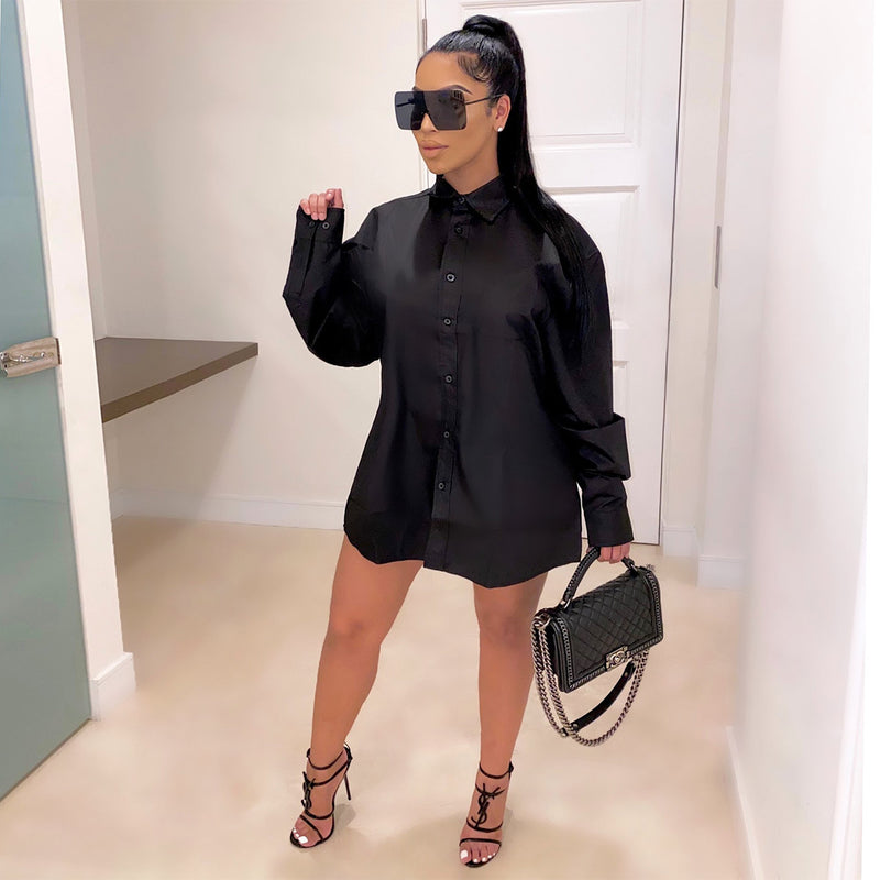 Nina Parker Black Dress Shirt Fashion Dress